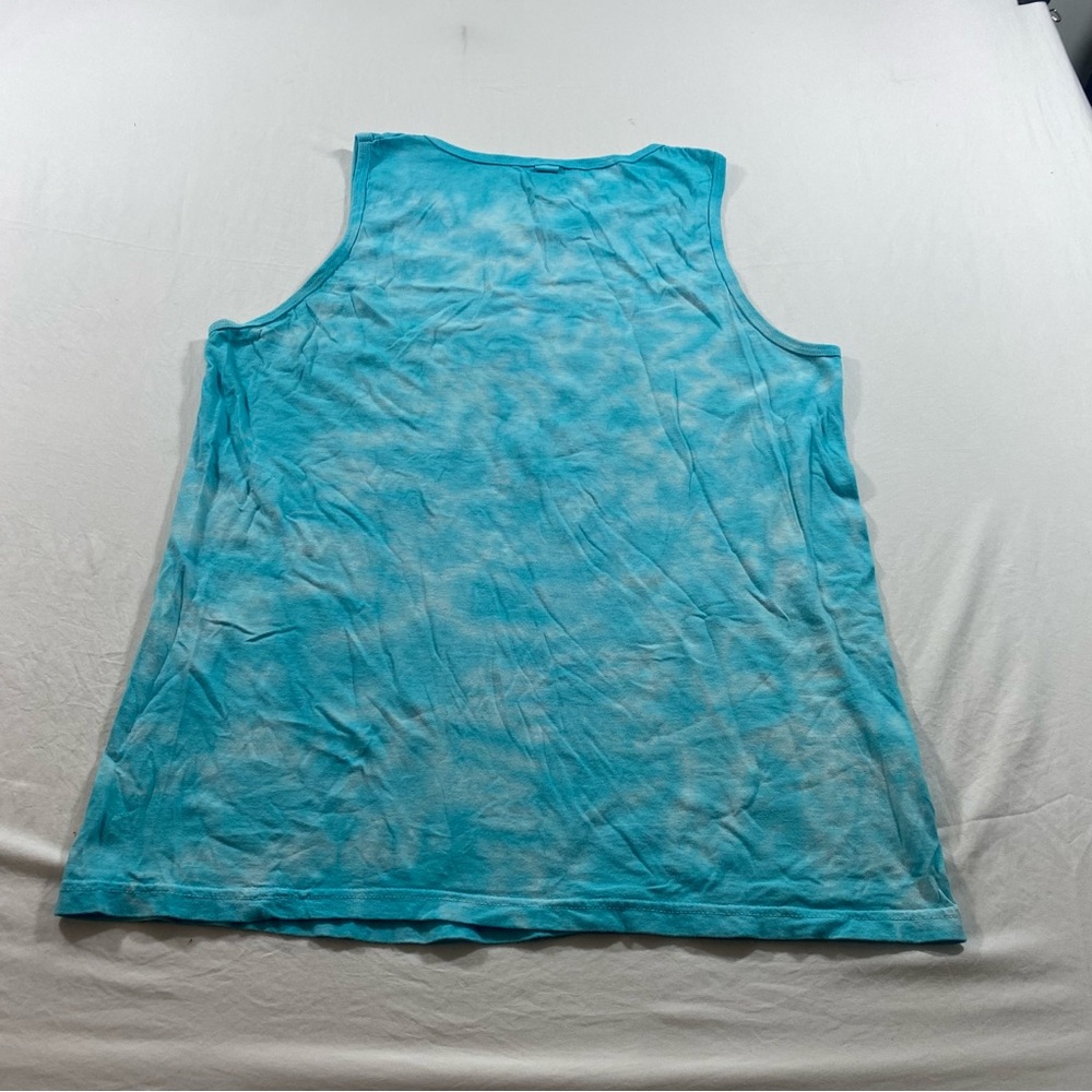 Buc-ee's Shirt Blue Pink Tank Top Summer TieDye Muscle Shirt Women’s Large - Picture 5 of 7